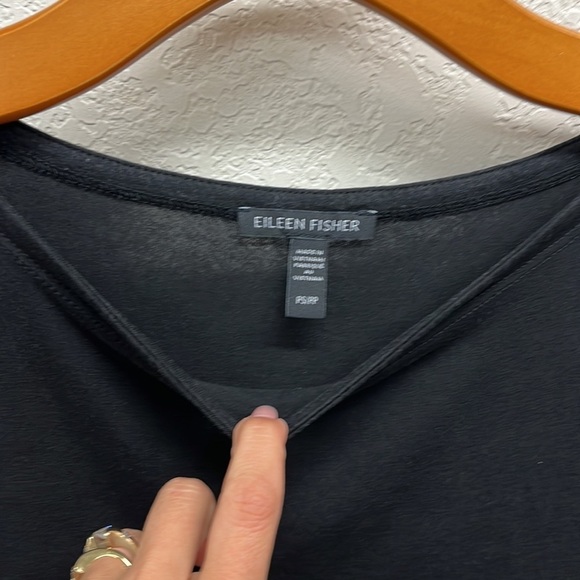 Eileen Fisher Black 3/4 Sleeve MIDI Dress PS - Picture 2 of 4